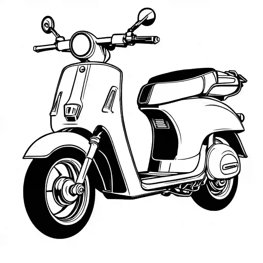 Foot Scooters coloring pages